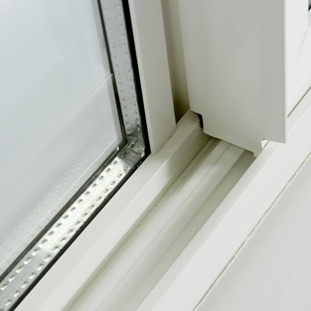 Windows 47.5 in. x 35.5 in. Utility Left Hand Single Slider Vinyl Window Dual Pane Insulated Glass and Screen in