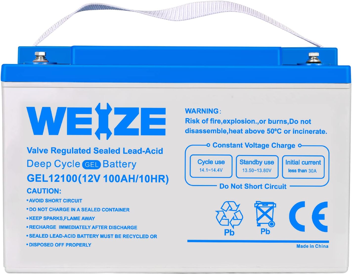 12V 100AH Deep Cycle AGM SLA VRLA Battery for Solar System RV Camping Trolling Motor in Series 24V 36V