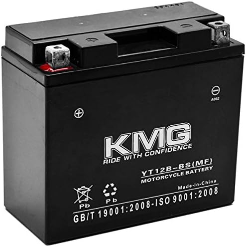 YT12B BS Sealed Maintenance Free Battery High Performance 12V SMF OEM Replacement Powersport Motorcycle ATV