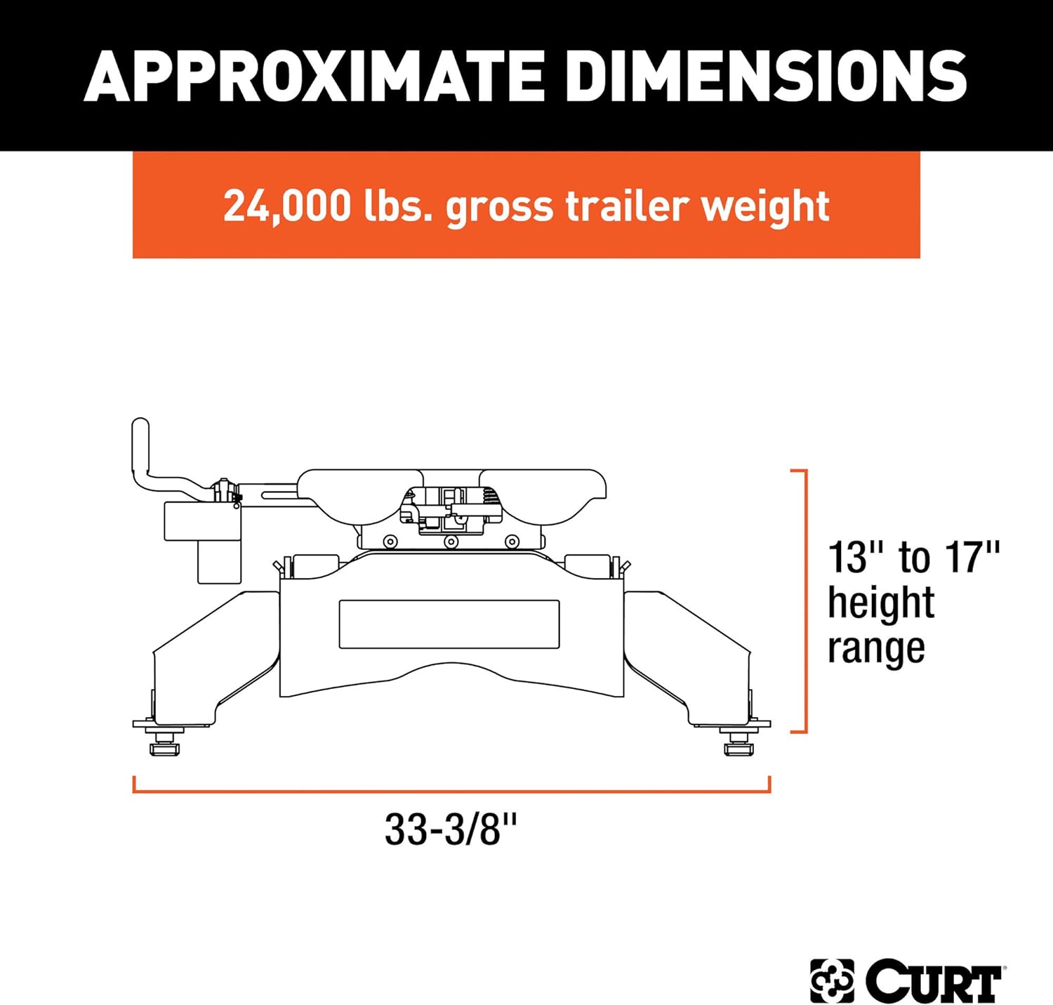16039 Q25 5th Wheel Hitch 24 000 lbs Select Ford F 250 F 350 F 450 8 Foot Bed Puck