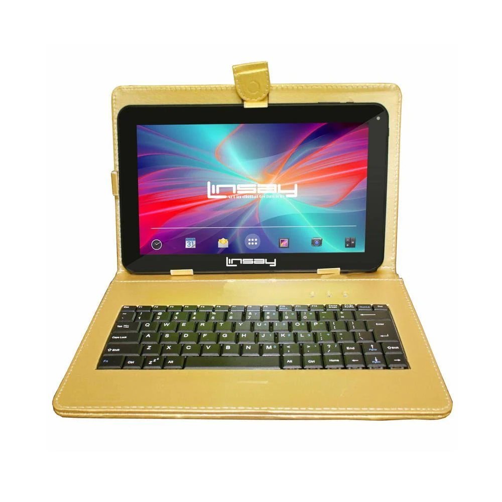 10.1 in. 2GB Ram 32GB Android 10 Quad Core Tablet with Golden Keyboard 2024 Best