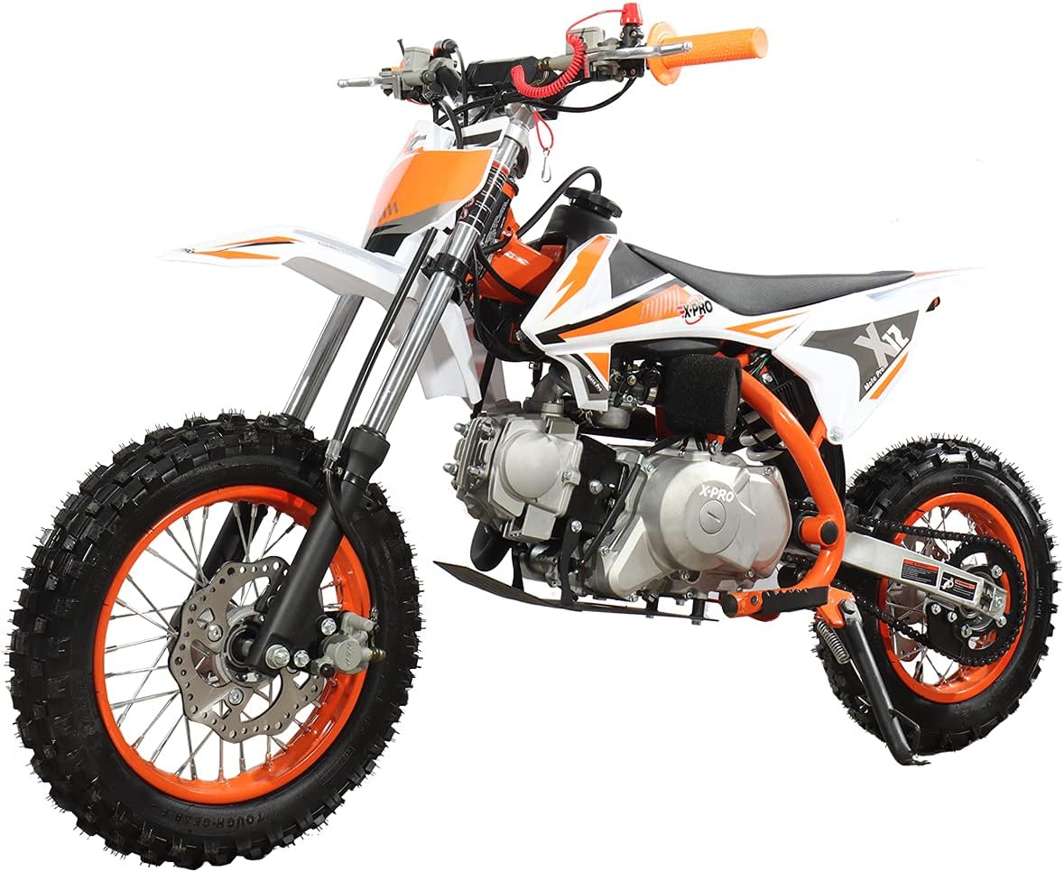 X12 110cc Dirt Bike Automatic Transmission Electric Start Gas Dirt Bike Pit Bikes Youth Dirt Pitbike 12 /10