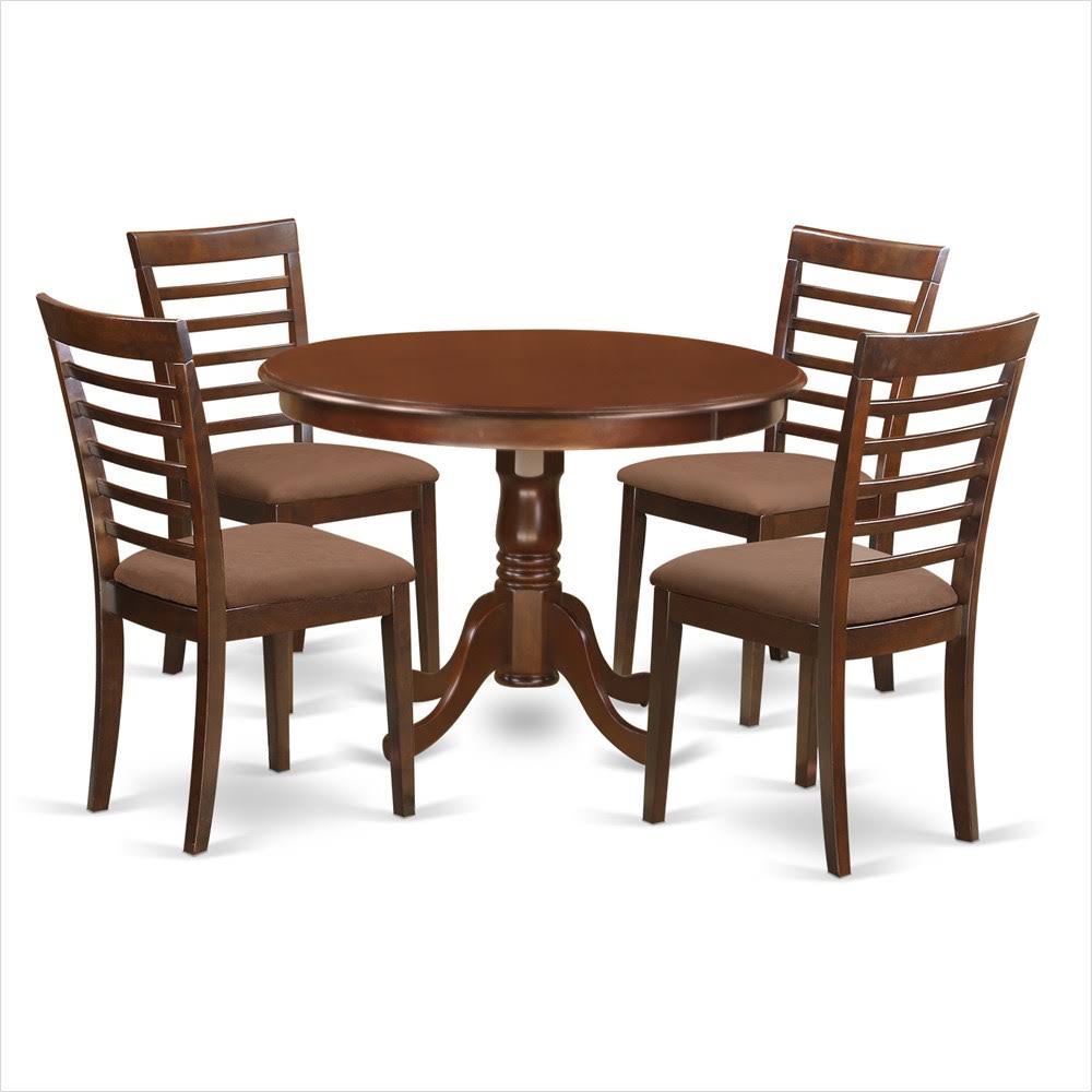 West Furniture HLML5 MAH C 5 PC Set with A Kitchen Table and 4 Kitchen Chairs in