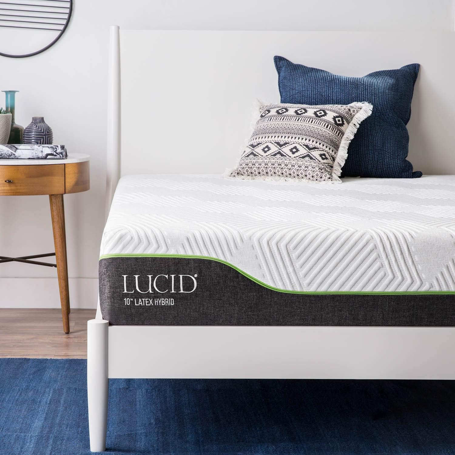 12 Inch Latex Hybrid Mattress Memory Foam Responsive Latex Steel Coils Firm Feel Temperature