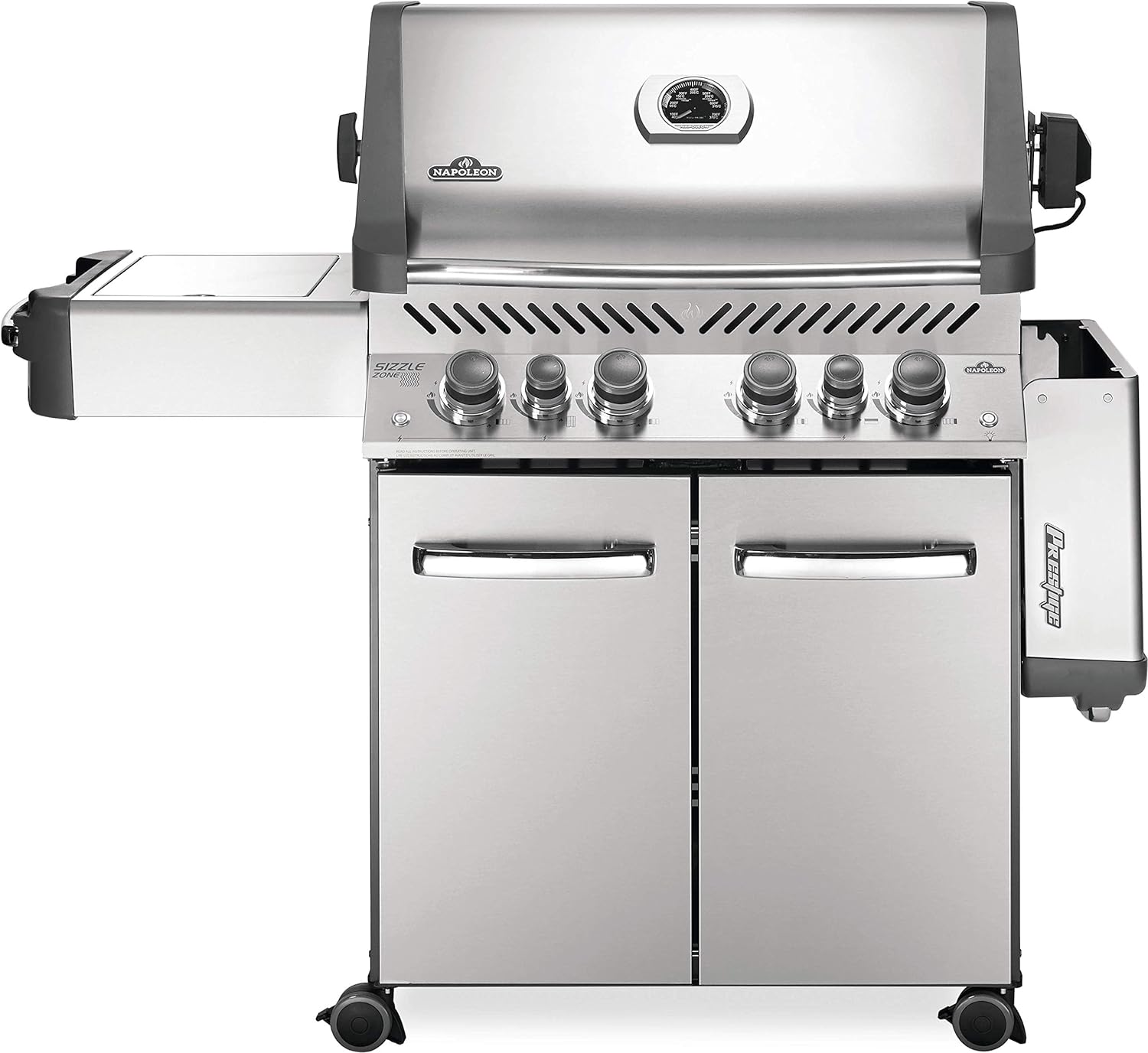 Smokers P500RSIBPSS 3 Prestige 500 RSIB Propane Gas Grill sq. in Infrared Side and Rear Burner Stainless