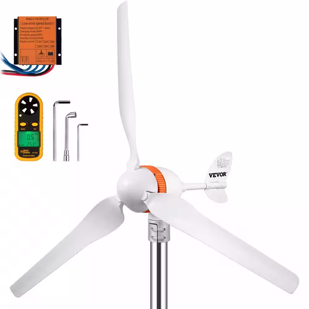 Wind Turbine Generator 400 Watt 12 Volt/AC Wind Turbine Kit 3 Blades Wind Power Generator with MPPT