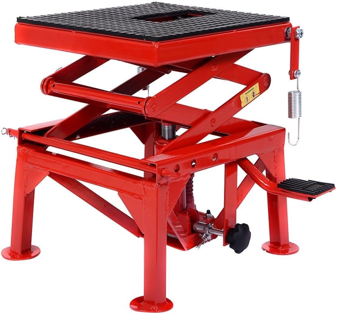 Shop 300lb Motorcycle Lift Table Hydraulic Cycle Dirt Bike ATV Scissor Jack Lift Hoist Center Stand