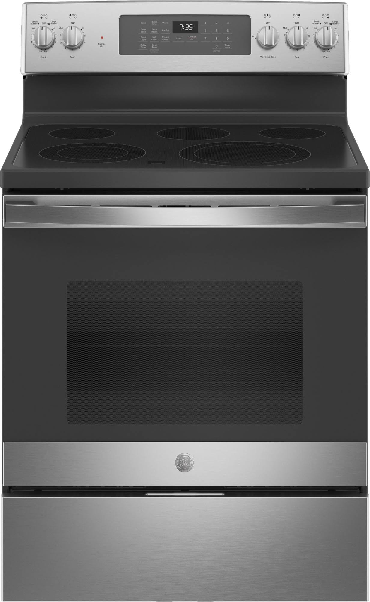 GE 30x22 Freestanding Electric Convection Range with Air Fry Stainless