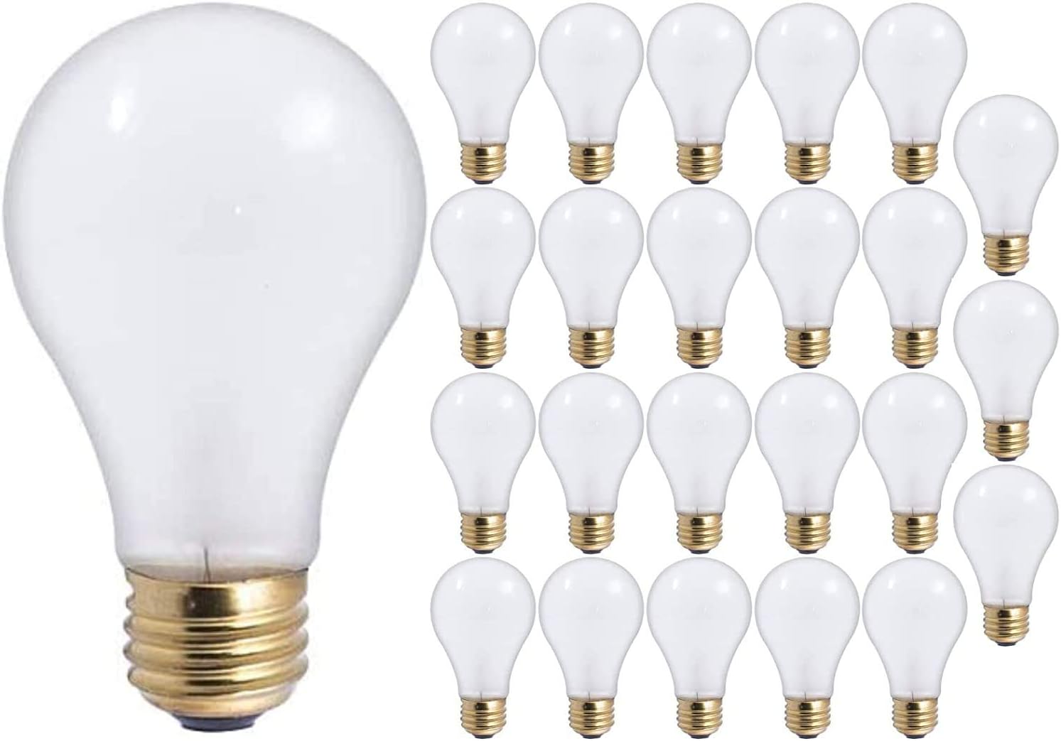Watt A19 Medium Base 130 Volt Rough Service 3000 Hour Incandescent Standard Household E26 Bulb (Frost 24