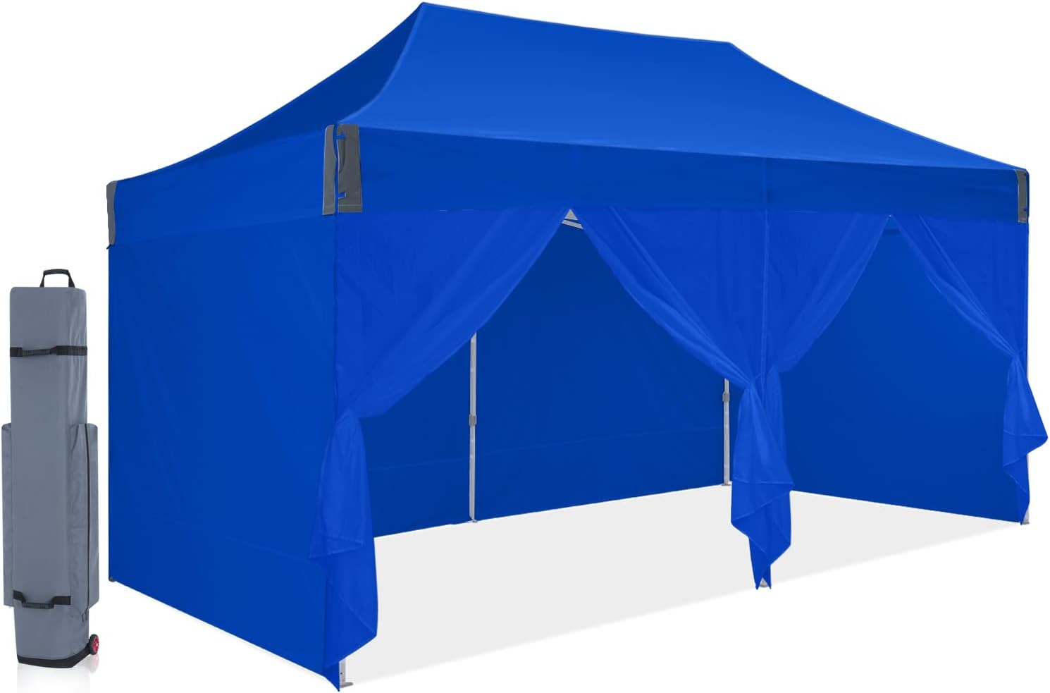 WIND Pop Up Canopy Tent Commercial Enclosed Instant Canopy Tent Market stall with Removable Sides Walls (10x15