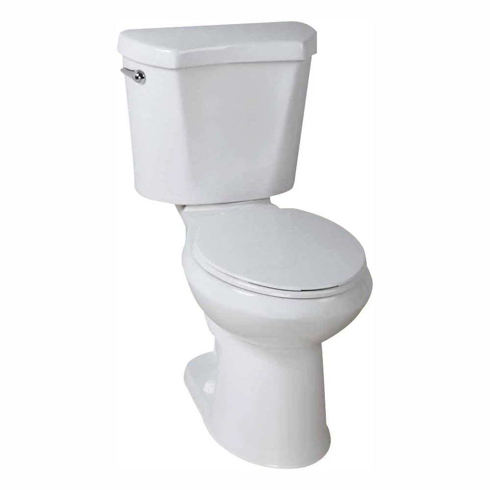Bay 2 Piece 1.28 GPF High Efficiency Single Flush Round Toilet in White Seat Included (3 Pack)