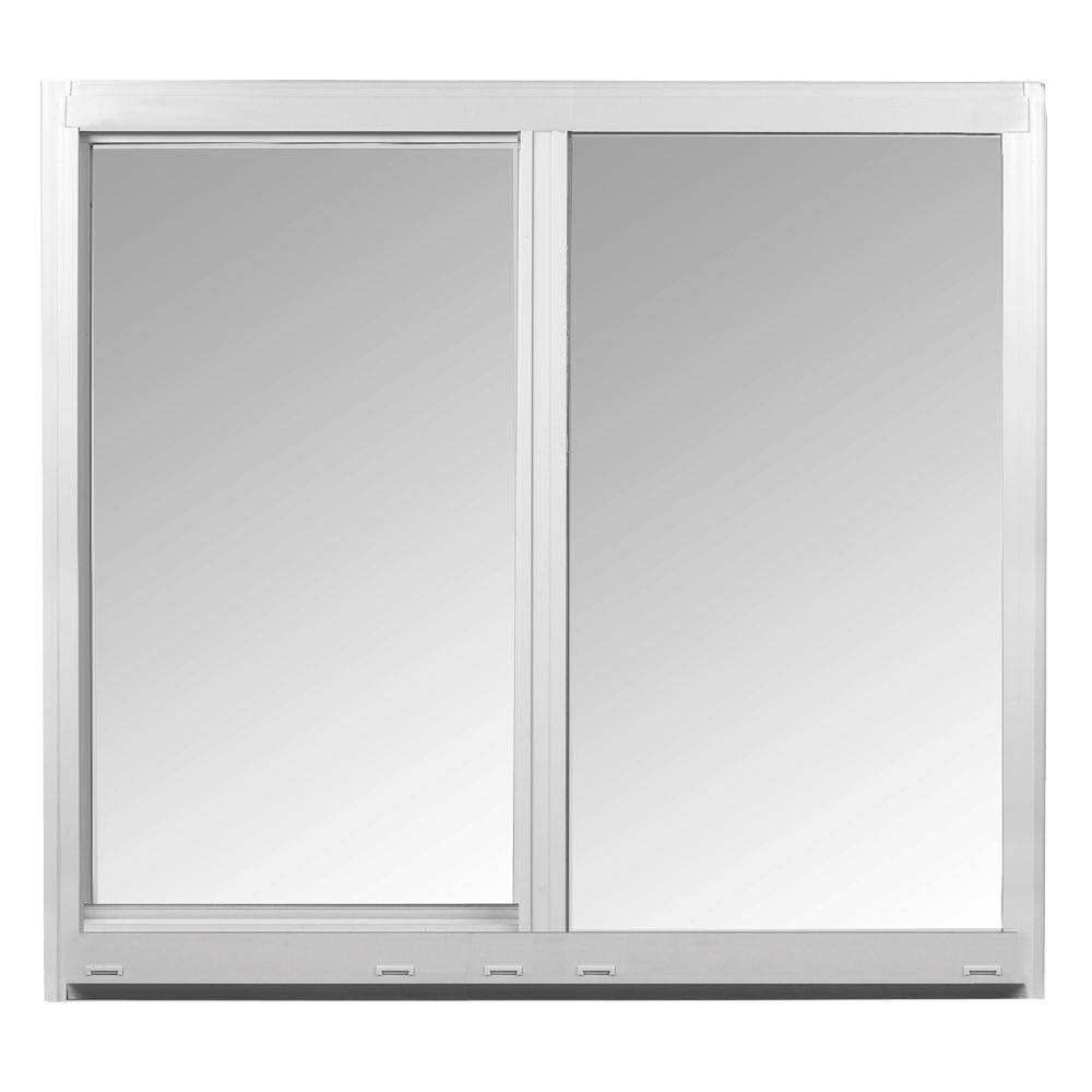 Gem 72 in. x 80 in. Vinyl Left Hand Sliding Patio Door with Lowe Solar Cooling Insulated Glass