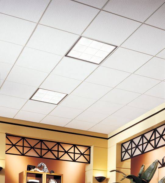 World Armstrong Acoustical Ceiling Tile 1732 Fine Fissured Humiguard Plus Tegular 24x24x5/8 in. 16 per
