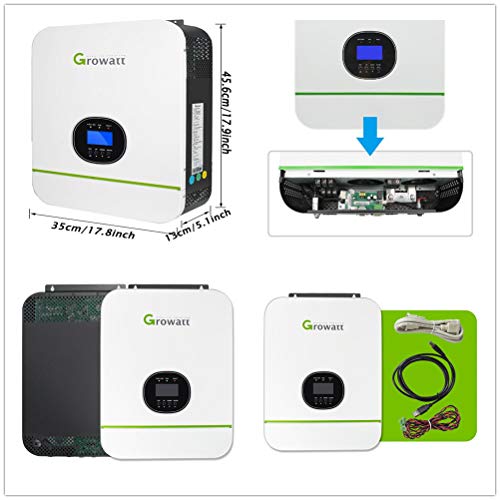 Solar Inverter 24V Pure Sine Wave Inverter with 80A MPPT Solar Charger Controller DC to 110