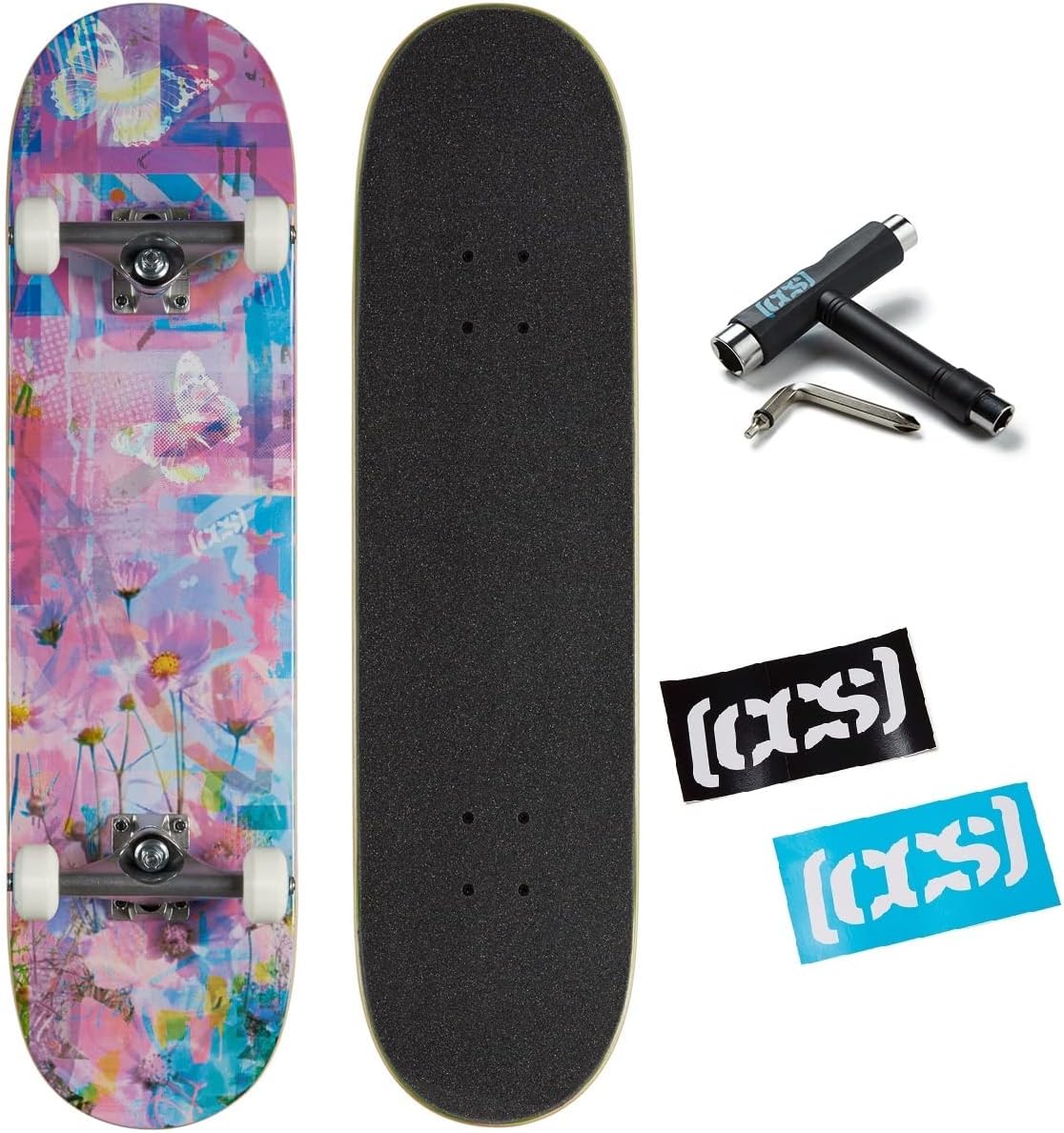 Skateboards Scooters Skateboard Complete Maple Wood Professional Grade Fully Assembled with Skate Tool and