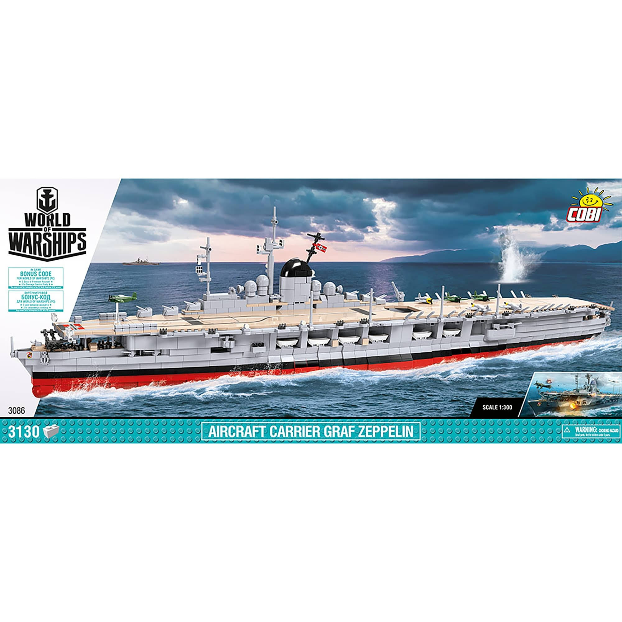 Small Army Wow Aircraft Carrier Graf Zeppelin 3130 Piece Construction Blocks Building Kit