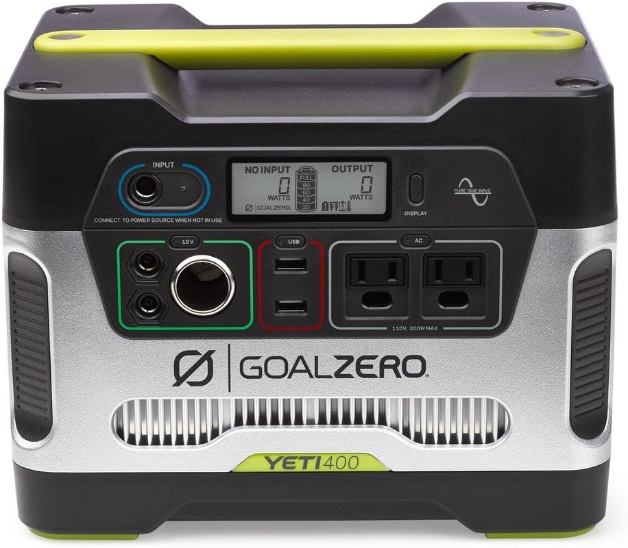 Zero Yeti 400 Portable Power Station 400Wh Battery Powered Generator Alternative with 12V AC and USB