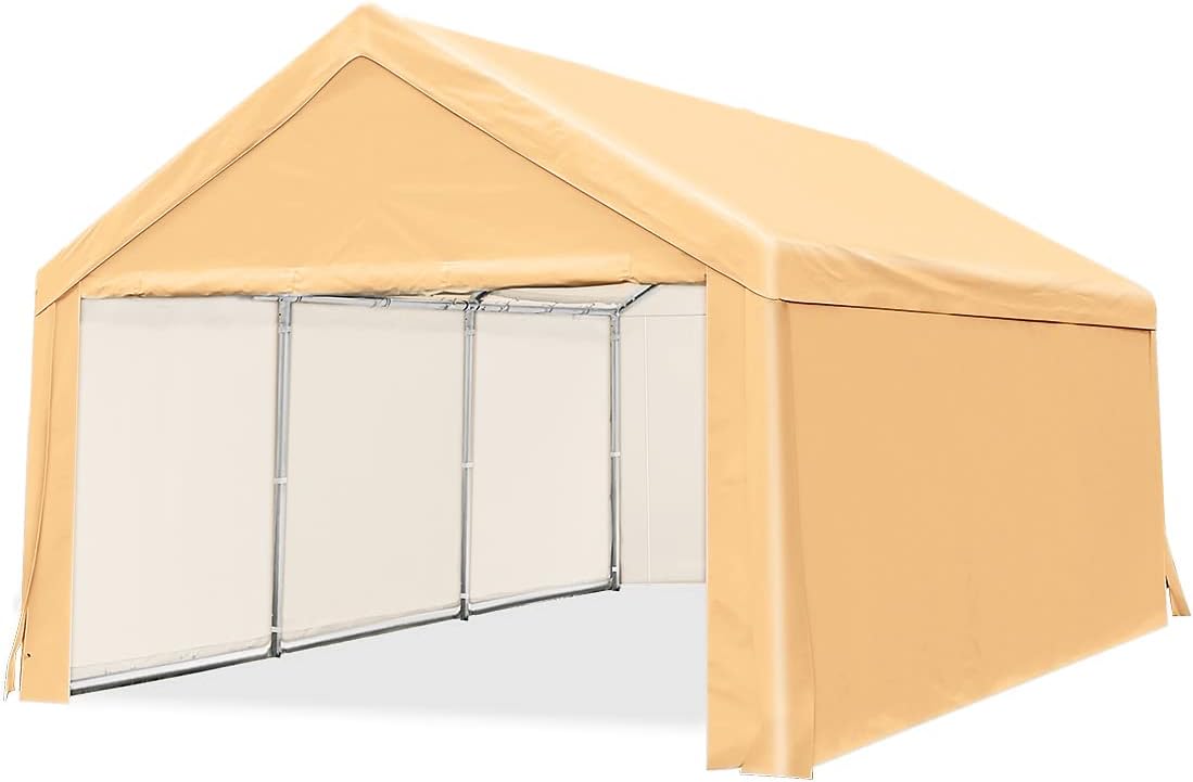 13ftx20ft Carport Heavy Duty Car Canopy Galvanized Car Shelter with Reinforced Ground