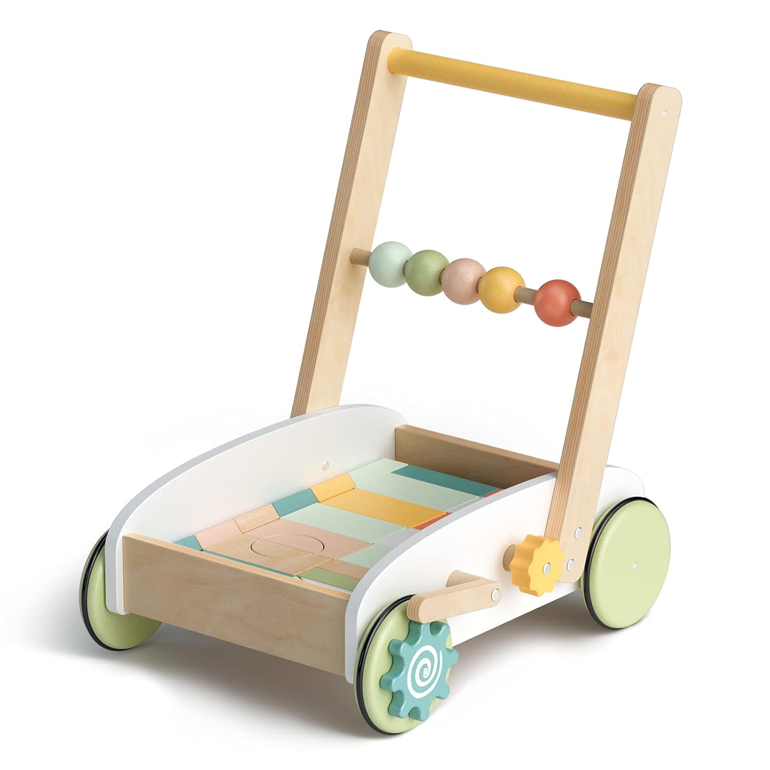 Wooden Baby Walkers Building Blocks Toddler Toys Baby Learning Walker Educational Toys for 10 24