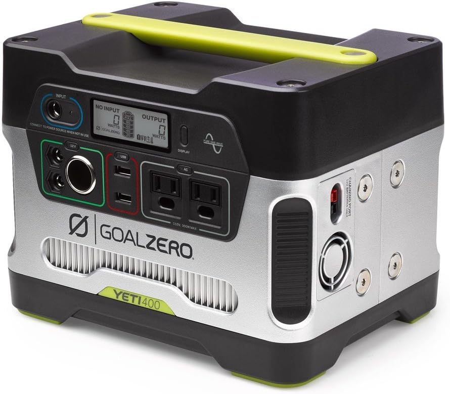 Zero Yeti 400 Portable Power Station 400Wh Battery Powered Generator Alternative with 12V AC and USB