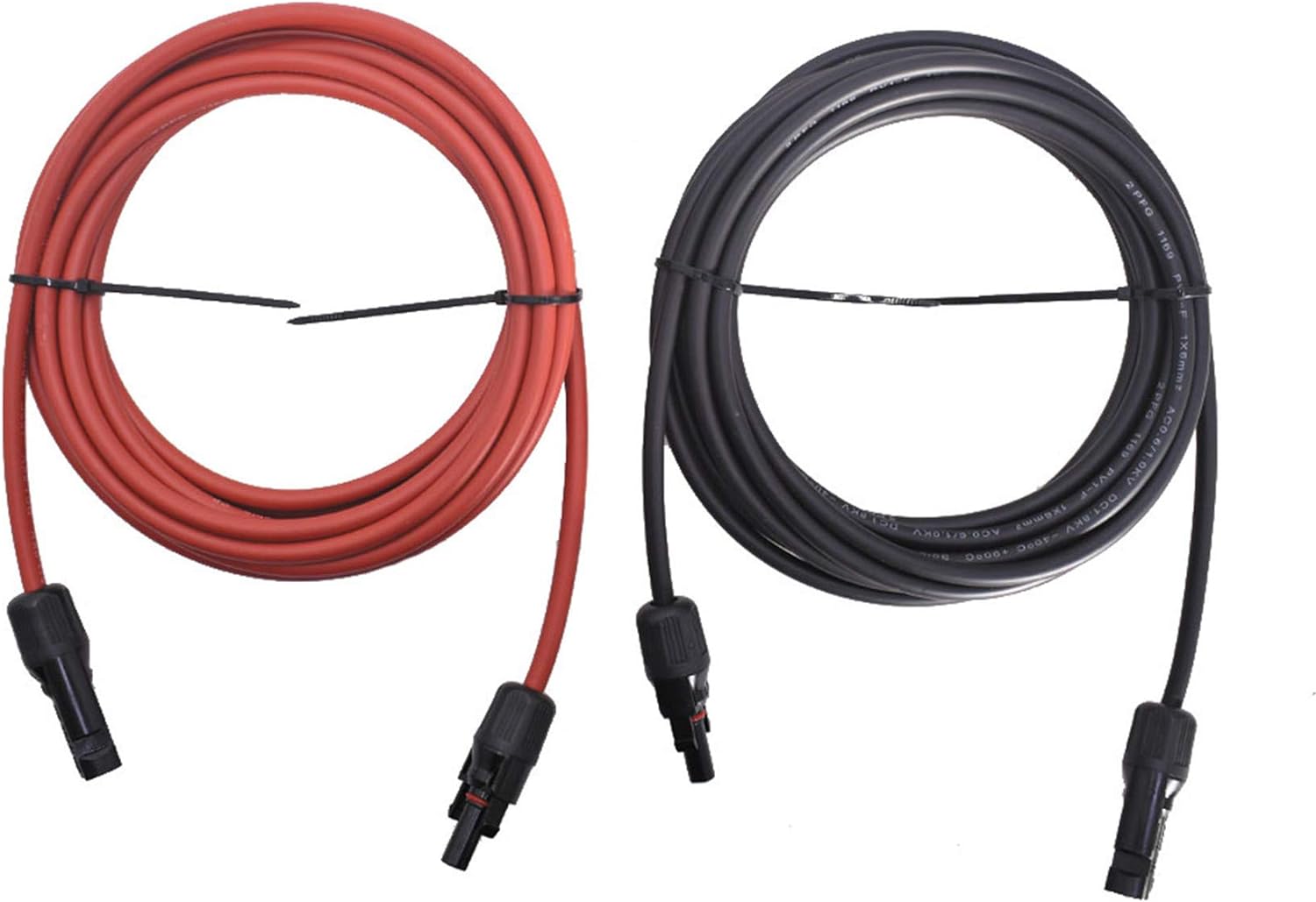 Wind Power 30FT 10AWG Black Red 10 Gauge Solar Panel Extension Cable Wire with Female and Male Connector Solar