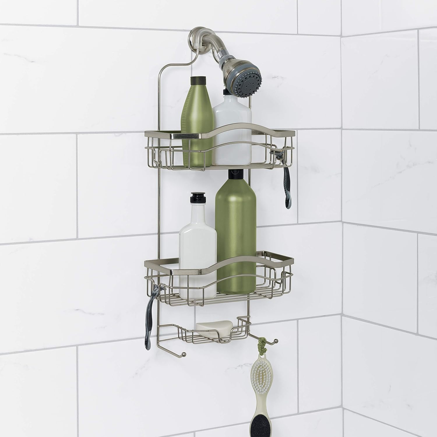 Zenith Products Corporation Zenna Home Over The Shower Caddy Stainless Steel