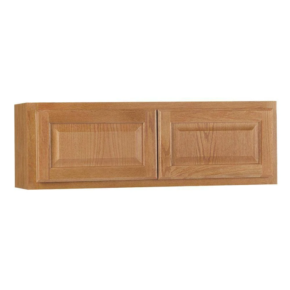 Bay Hampton Assembled 30x12x12 in. Wall Bridge Kitchen Cabinet in Medium