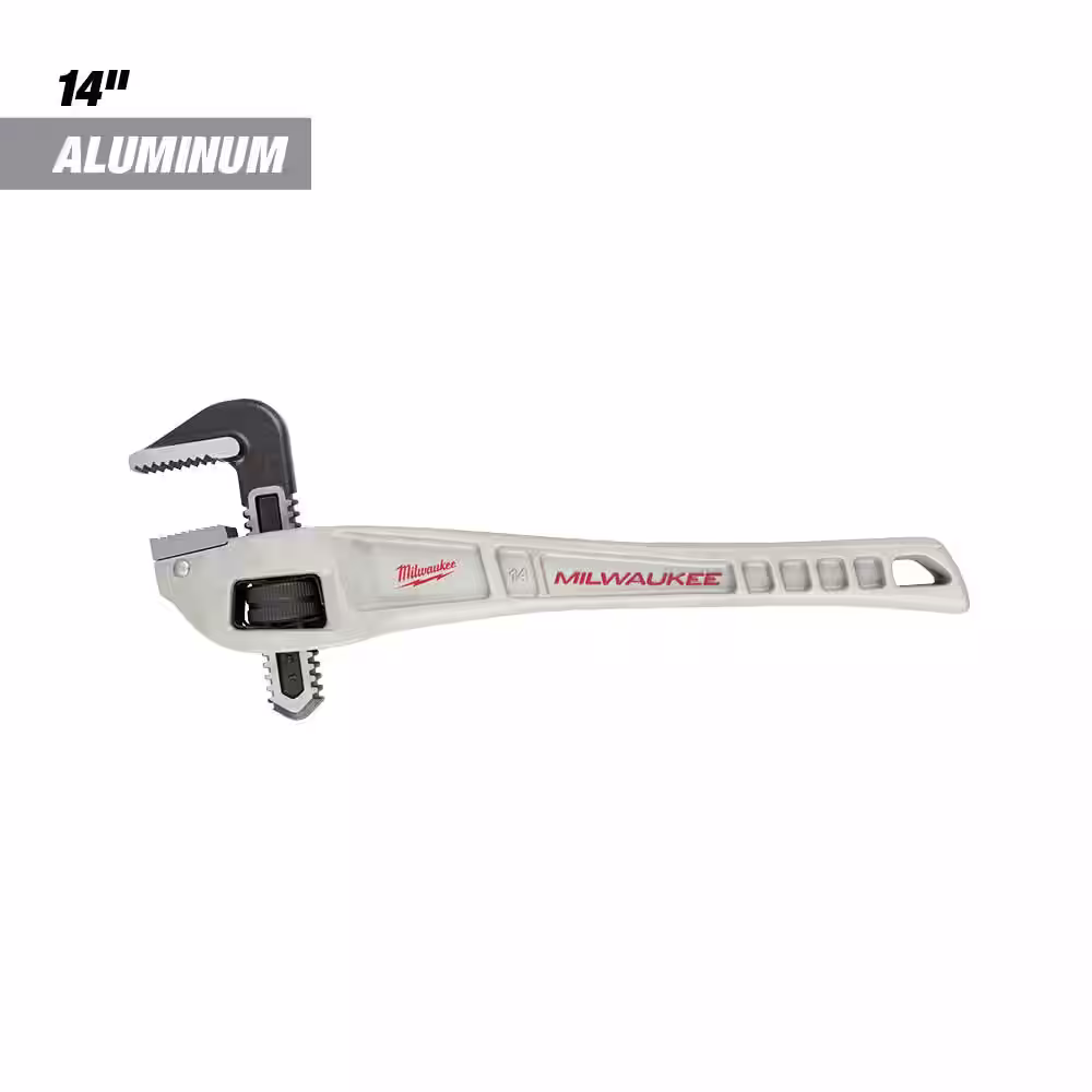 14 in. Aluminum Offset Pipe Wrench with 3 1/2 in. Quick Adjust Copper Tubing Cutter