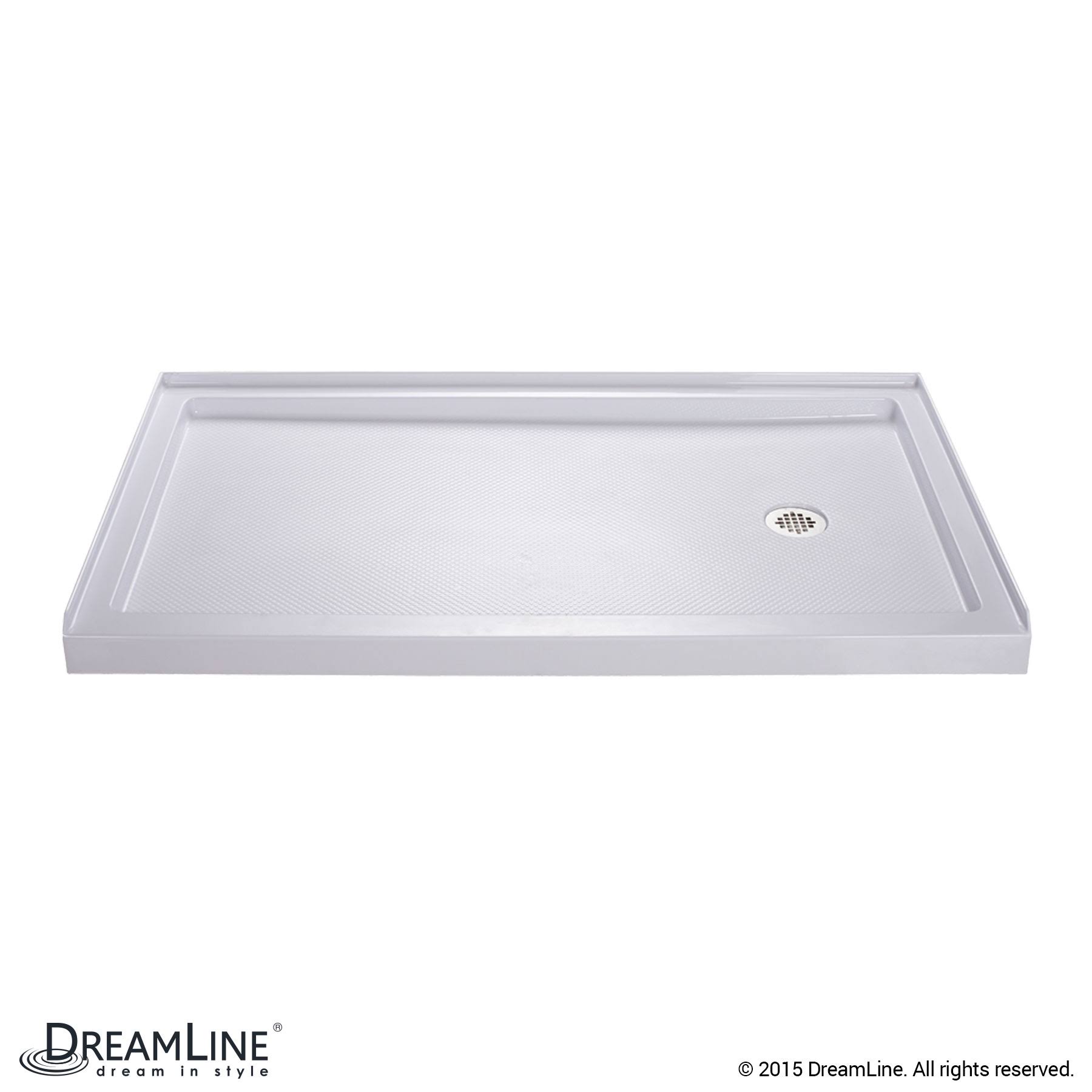 Slimline 36 in. x 60 in. Single Threshold Shower Base Right Hand Drain