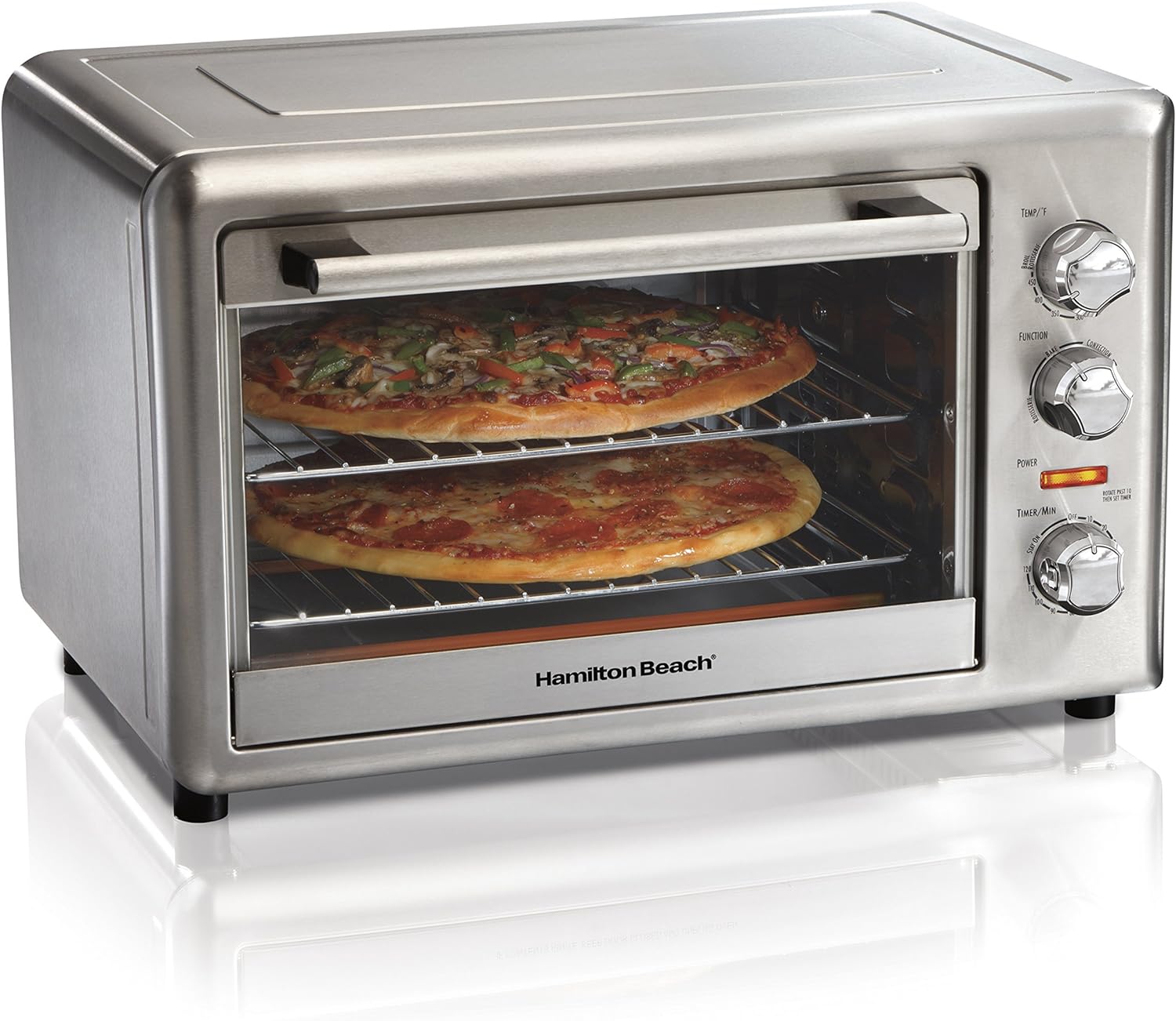 Beach 31107D Convection Countertop Toaster Oven with Rotisserie Extra Large Black and