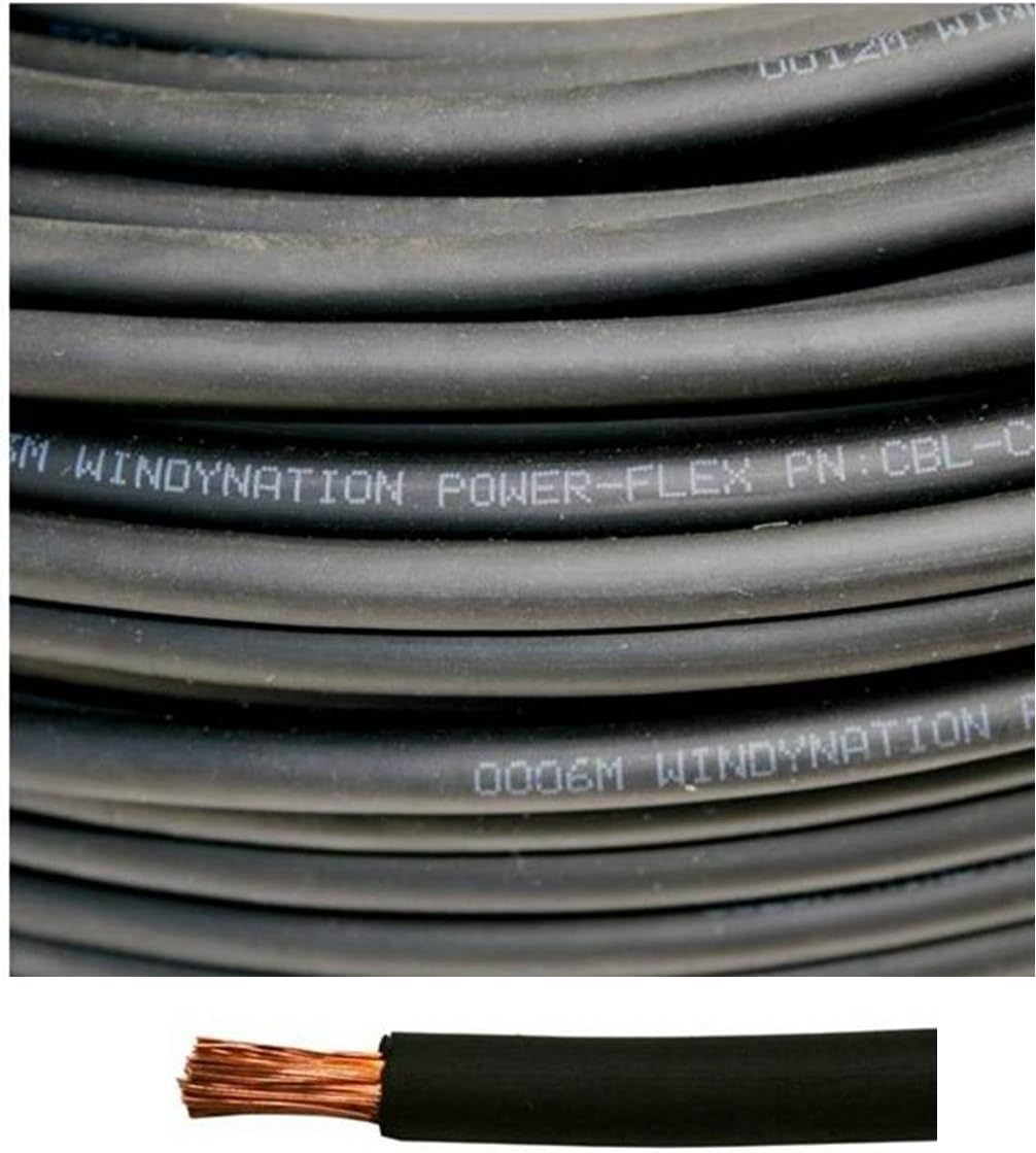 Gauge 4 AWG 10 Feet Black 10 Feet Red Welding Battery Pure Copper Flexible Cable Wire Car Inverter RV