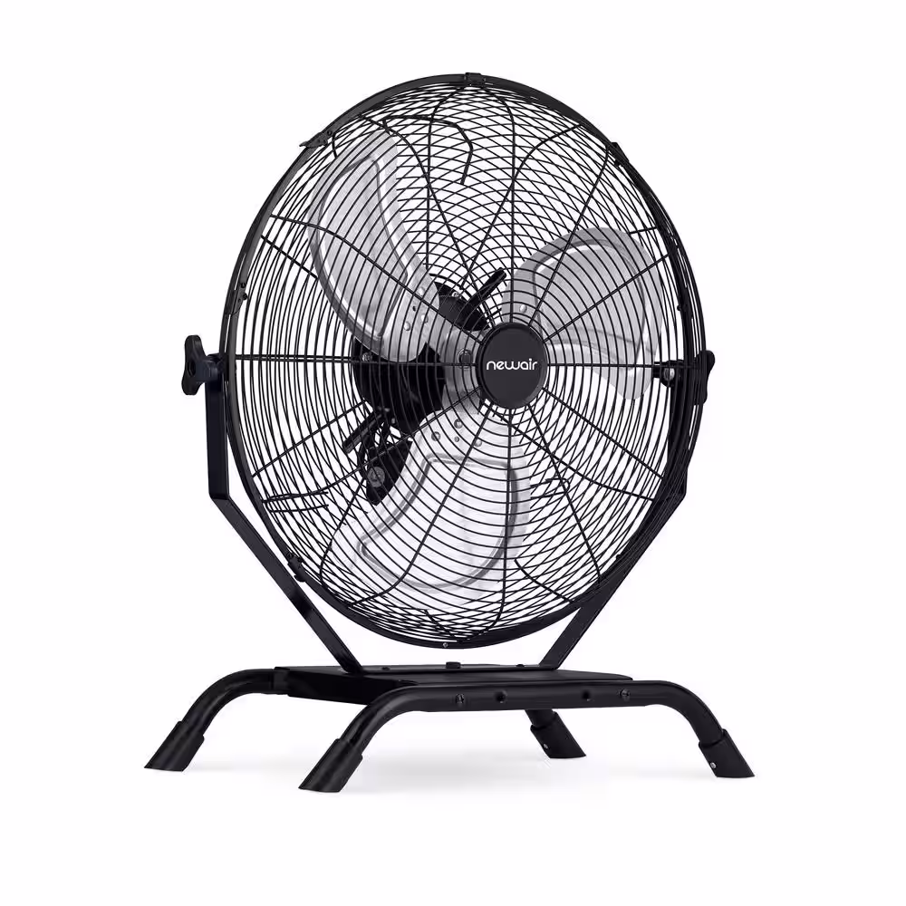 18 in. Outdoor Rated 2 In 1 High Velocity Floor or Wall Mounted Fan with 3 Fan Speeds and Adjustable Tilt Head in