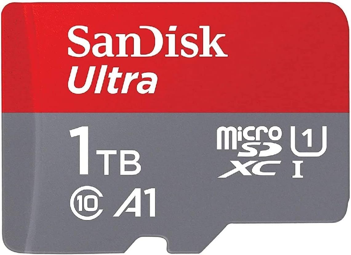 1TB Ultra microSDXC UHS I Memory Card with Adapter 120MB/s C10 U1 Full HD A1 Micro SD Card