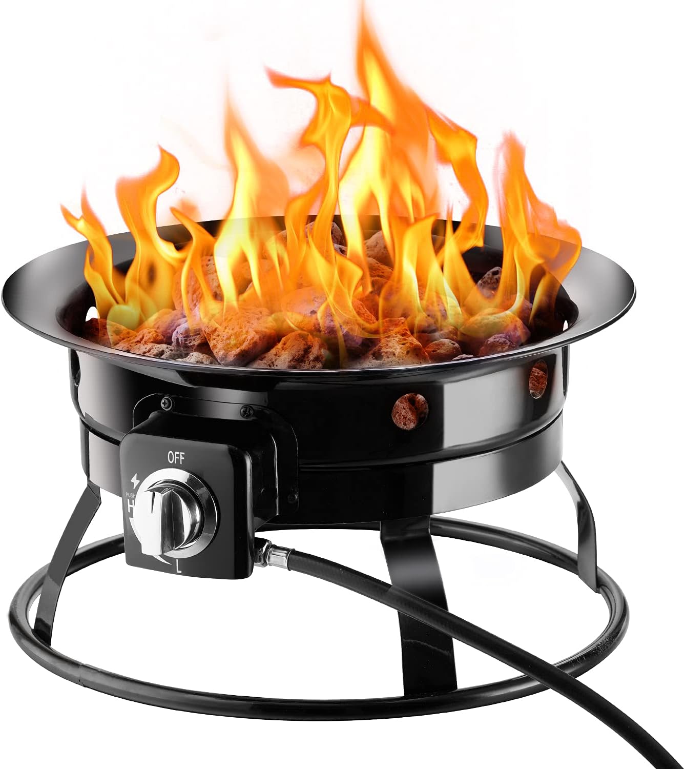 18.5 Propane Gas Fire Pit Outdoor Camping Picnic Stove Portable Fire Bowl 58 000 BTU Manual