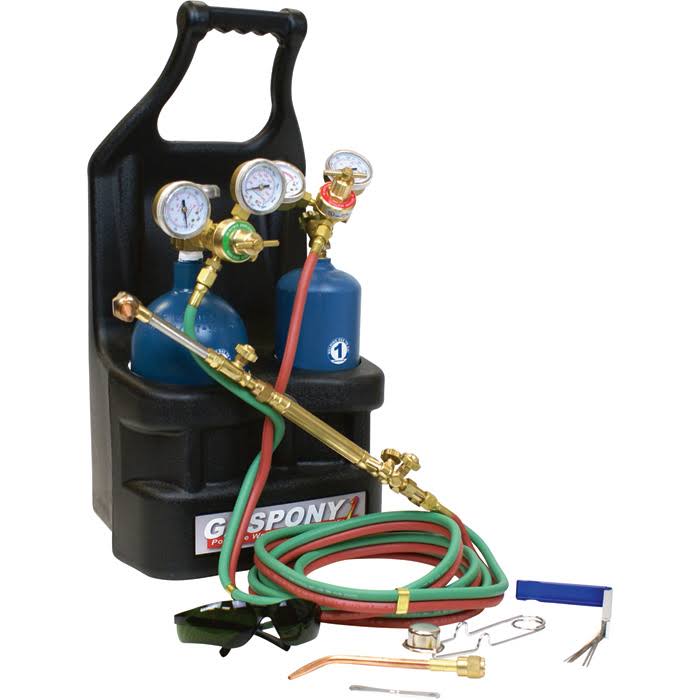 GasPony1 Medium Duty Cutting and Welding Outfit with Tote Oxyacetylene 11 Piece Set Model