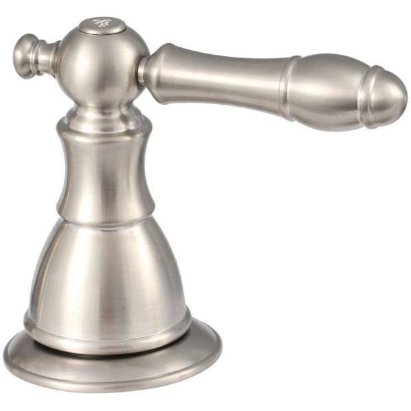 Bay Lyndhurst 2 Handle Deck Mount Roman Tub Faucet with Handheld Shower in Brushed