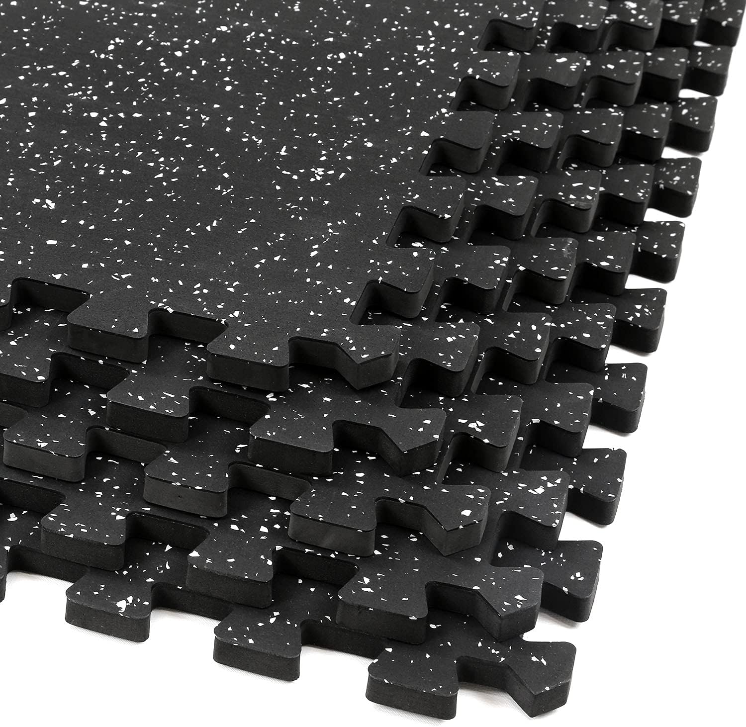 1/2 Thick 48 Sq Ft Rubber Top EVA Foam Exercise Gym Mats 12 Pcs Interlocking Floor Tiles (24 x 24 x