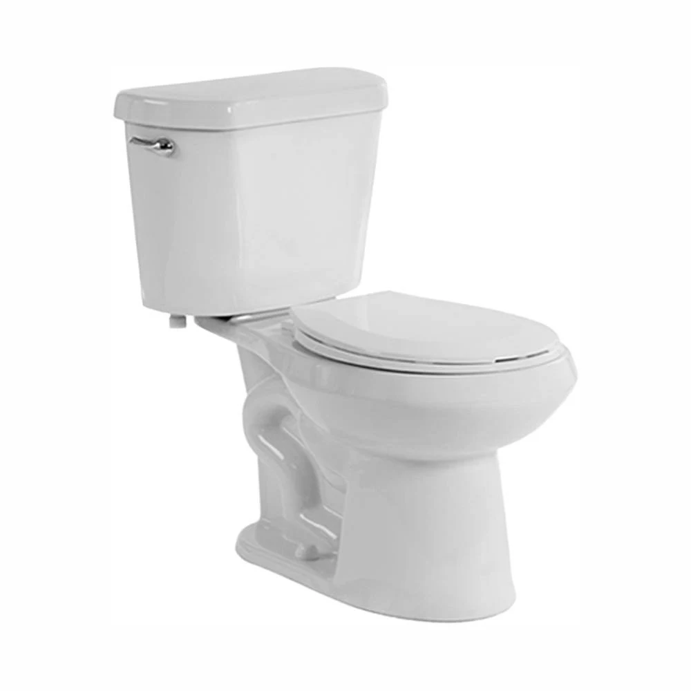 Bay 2 Piece 1.28 GPF High Efficiency Single Flush Elongated Toilet in White Seat Included (3 Pack)