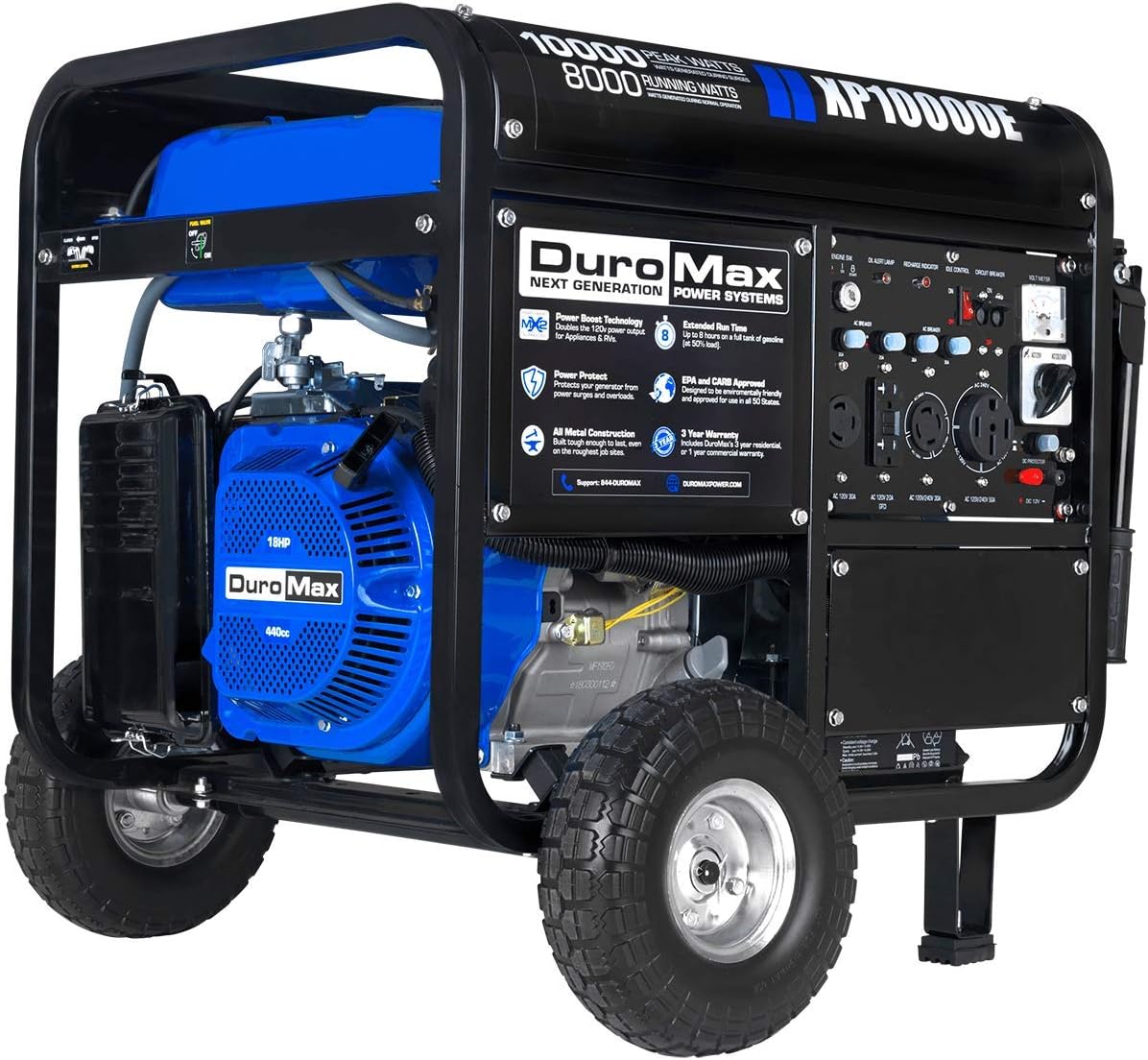 XP13000EH Dual Fuel Portable Generator 13000 Watt Gas or Propane Powered Electric Start Home Back Up
