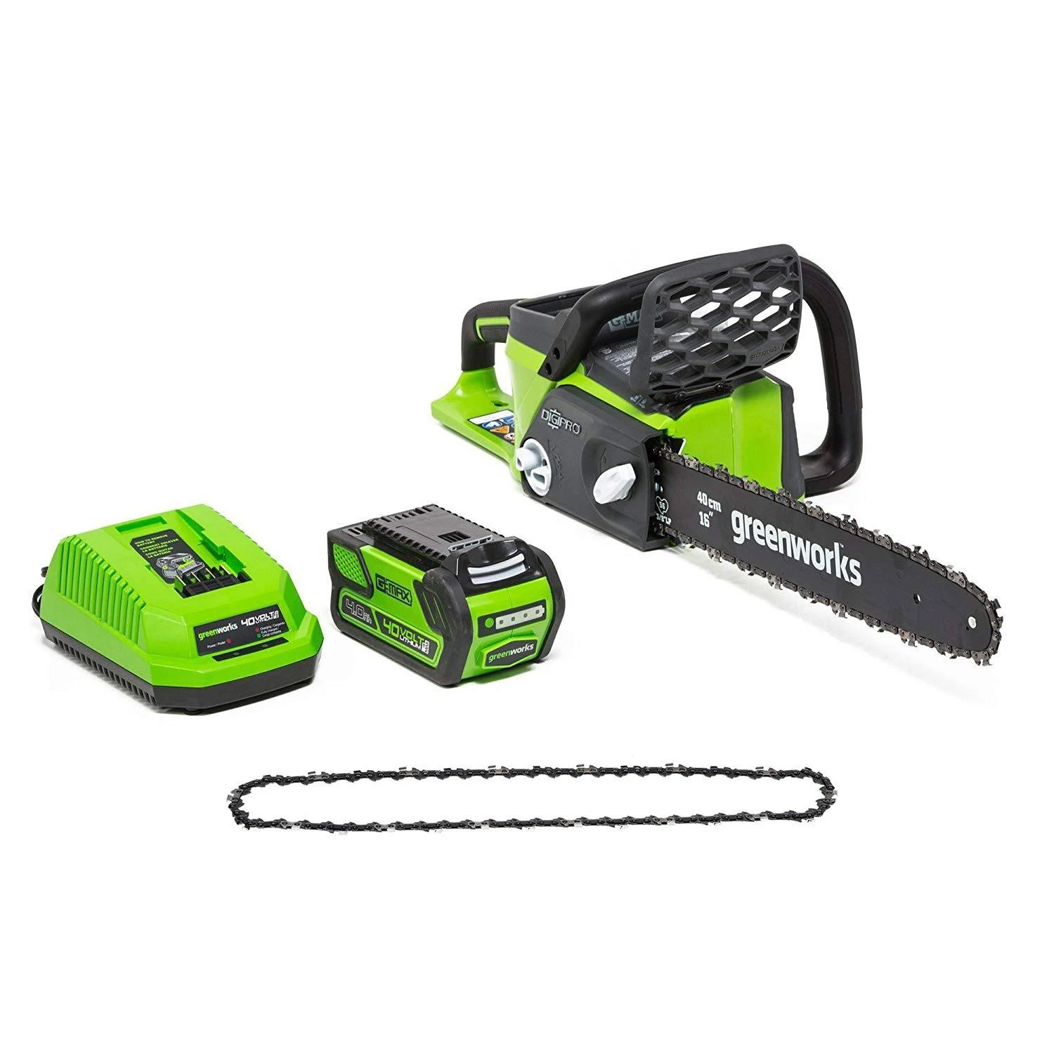 16 inch 40V Cordless Chainsaw with Extra Chain 4Ah Battery and A Charger Included