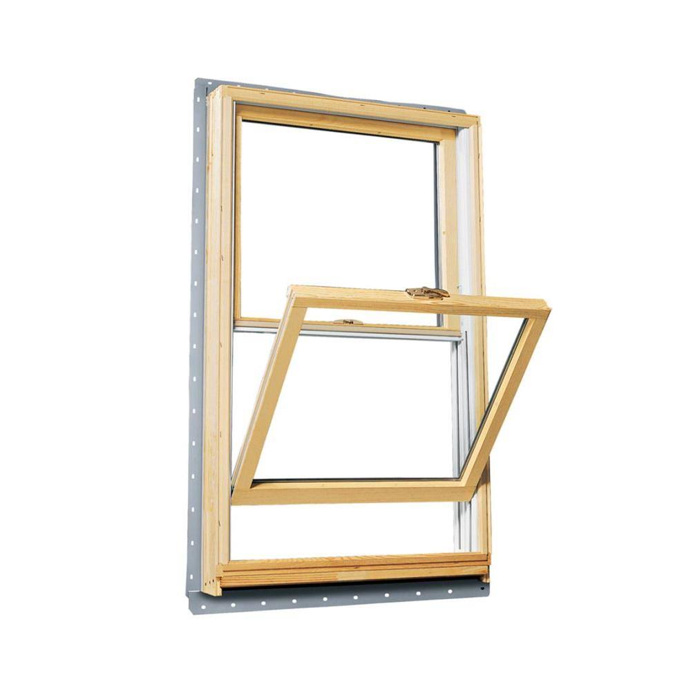 1615075 37.625 in. x 52.875 in. 400 Series Double Hung Wood Window with White