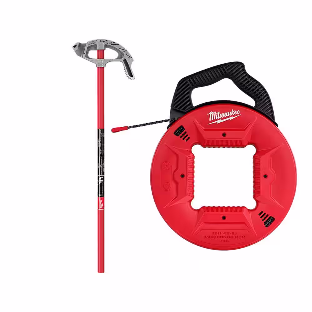 1 in. EMT Aluminum Conduit Bender with 100 ft. Polyester Fish Tape with Non Conductive