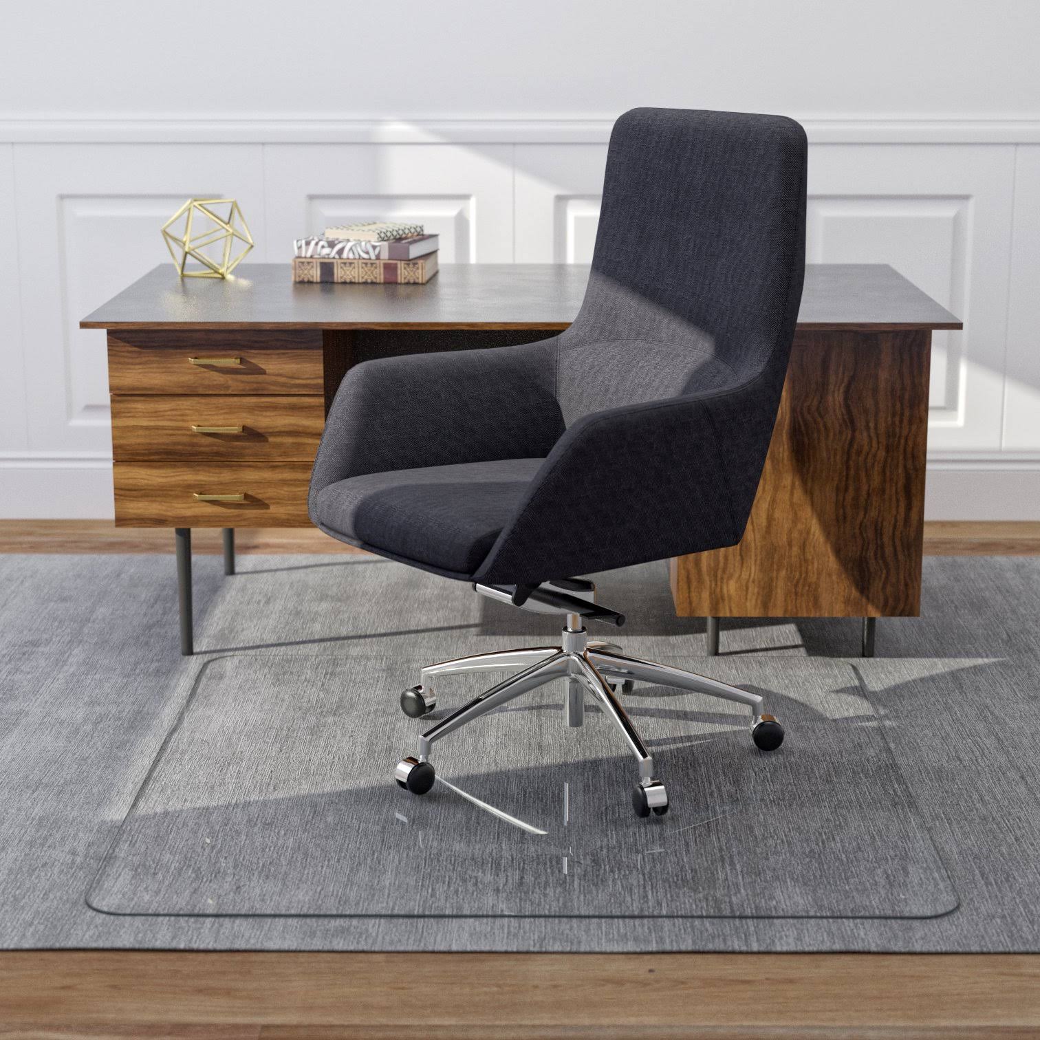 Glass Chair Mat Premium Office Floor Mat Vitrazza 54x22 x 54x22 / Luminoso (Low Iron Ultra