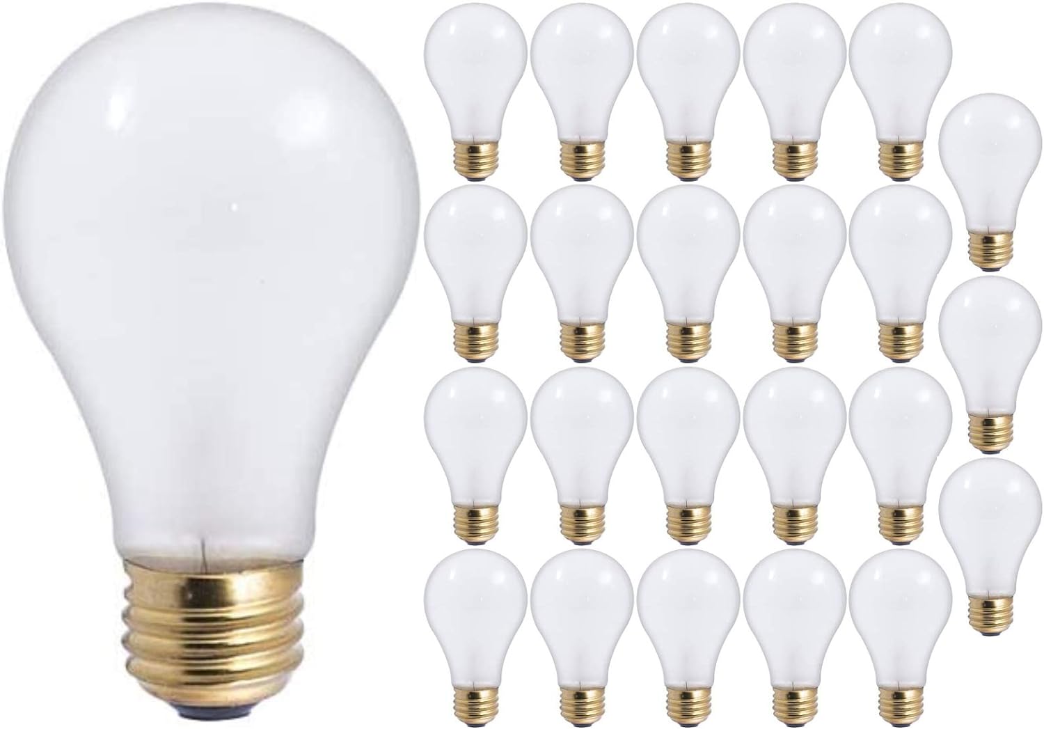 Watt A19 Medium Base 130 Volt Rough Service 3000 Hour Incandescent Standard Household E26 Bulb (Frost 24