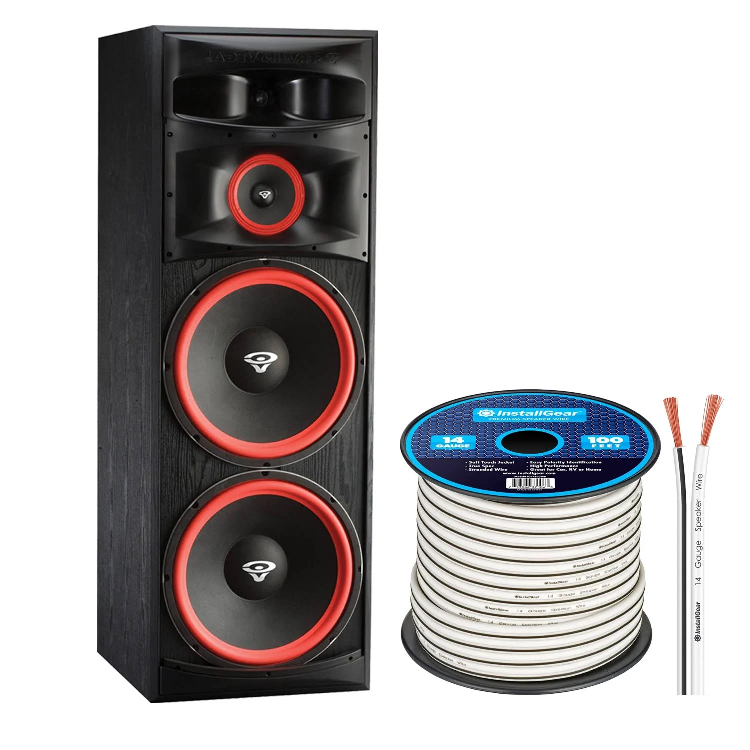 XLS 215 3 Way Floorstanding Speaker Installgear 14 Gauge AWG 100ft Cable