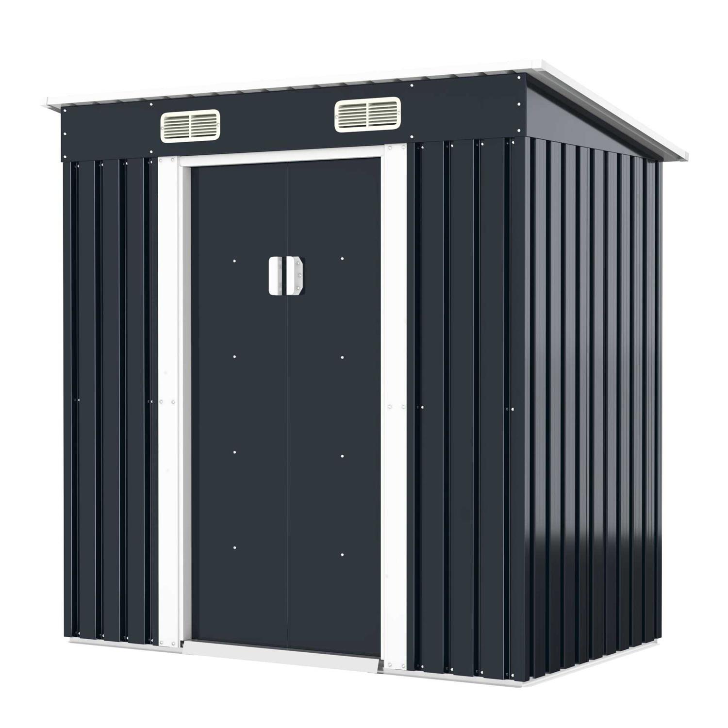 x 6' Garden Tool Storage Utility Shed Outdoor W/Sliding Door TOBBI_TOYS