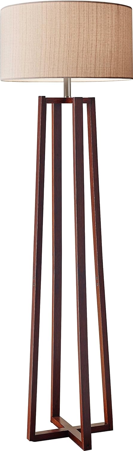 1504 15 Quinn Floor Lamp 60 in 150 W Incandescent/CFL Walnut Birch Wood 1 Wooden