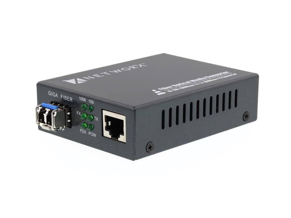 Gigabit Ethernet Fiber Media Converter UTP to 1000Base ZX LC Singlemode 80km