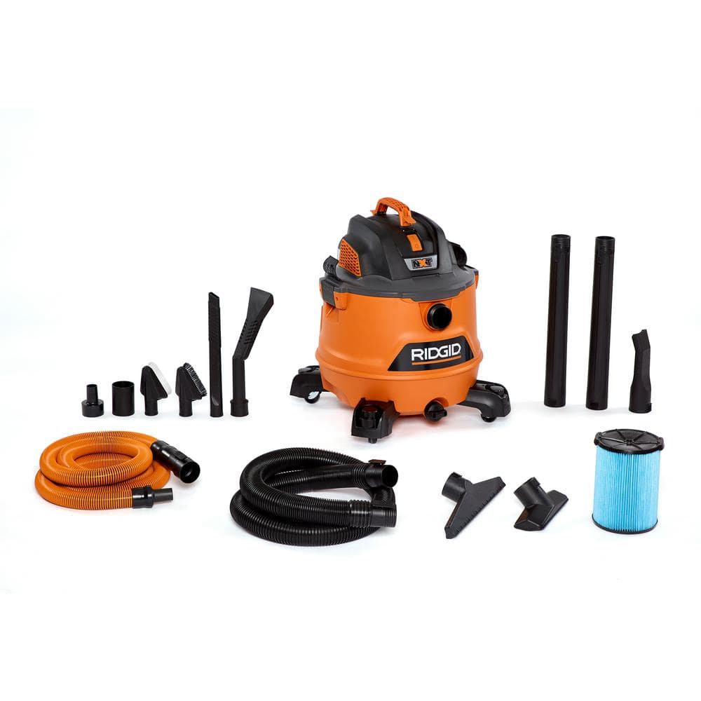 14 Gallon 6.0 Peak HP NXT Wet/Dry Shop Vacuum with Fine Dust Filter Hose Accessories and Premium Car Cleaning Kit