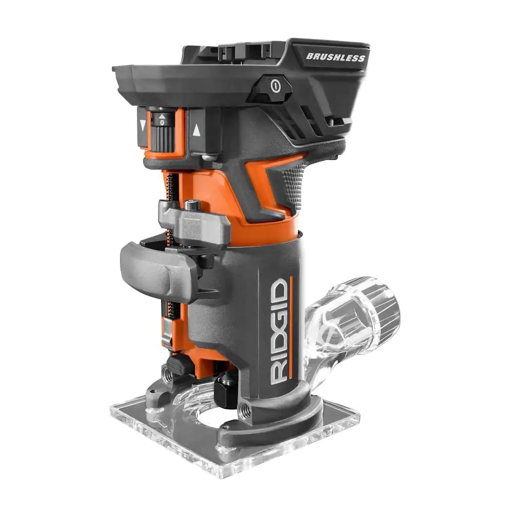 18V OCTANE Brushless Cordless Compact Fixed Base Router with 1/4 in. Bit Round and Square Bases and Collet